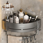 EasyCorner Aluminum Shelf – Self-Adhesive Bathroom Corner Storage without Drilling