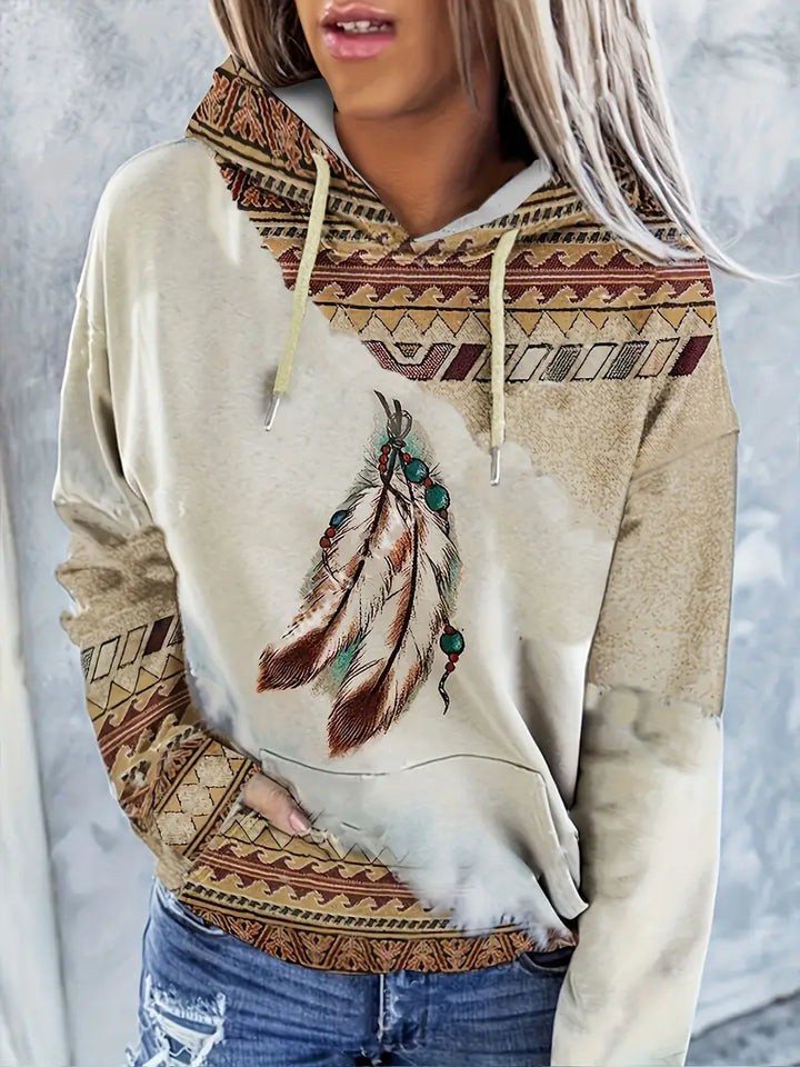 Sylis | Casual sweater with long sleeves and a hood