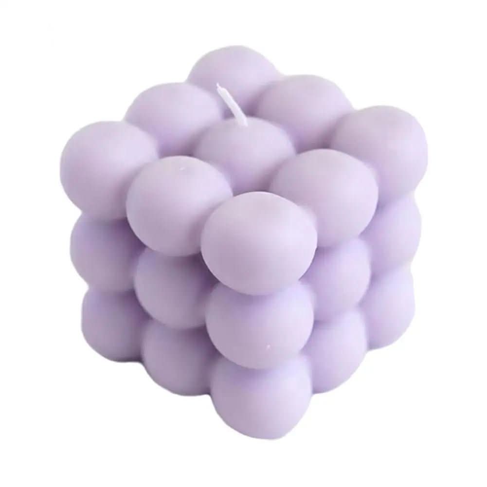Scented candle in cube shape for stylish decoration
