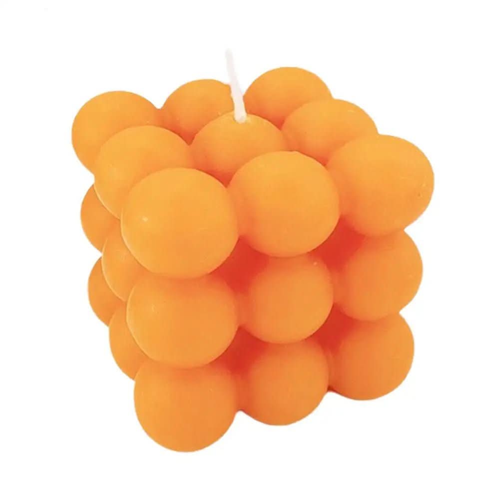 Scented candle in cube shape for stylish decoration