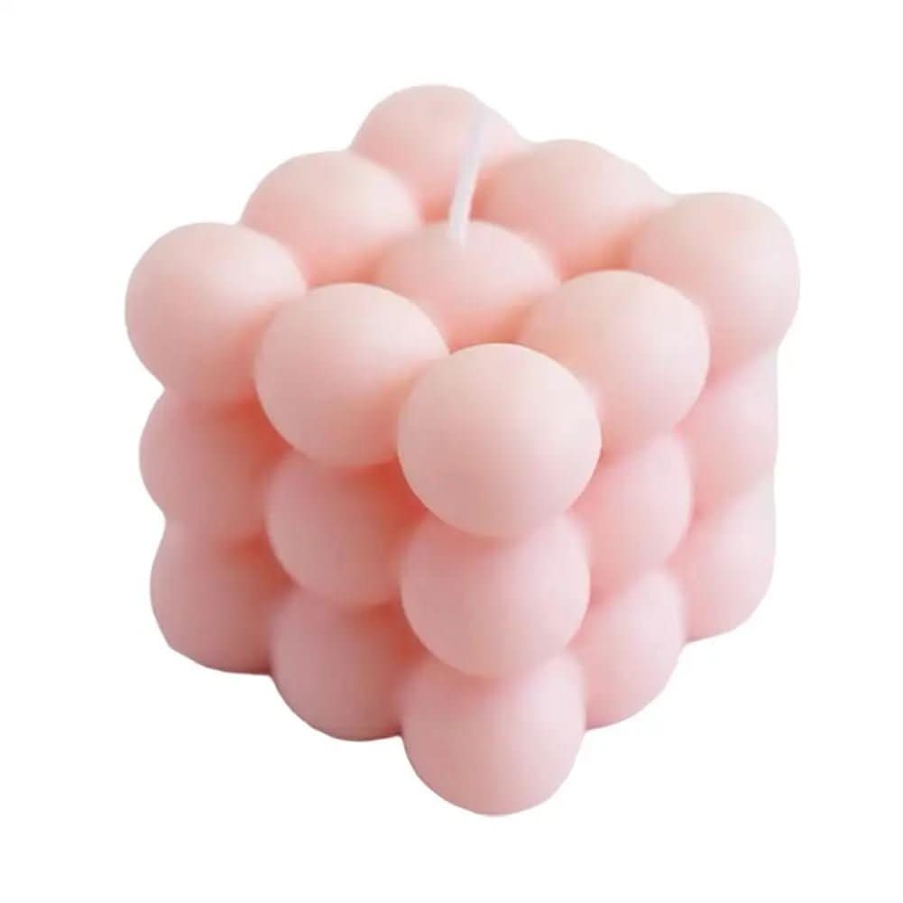 Scented candle in cube shape for stylish decoration