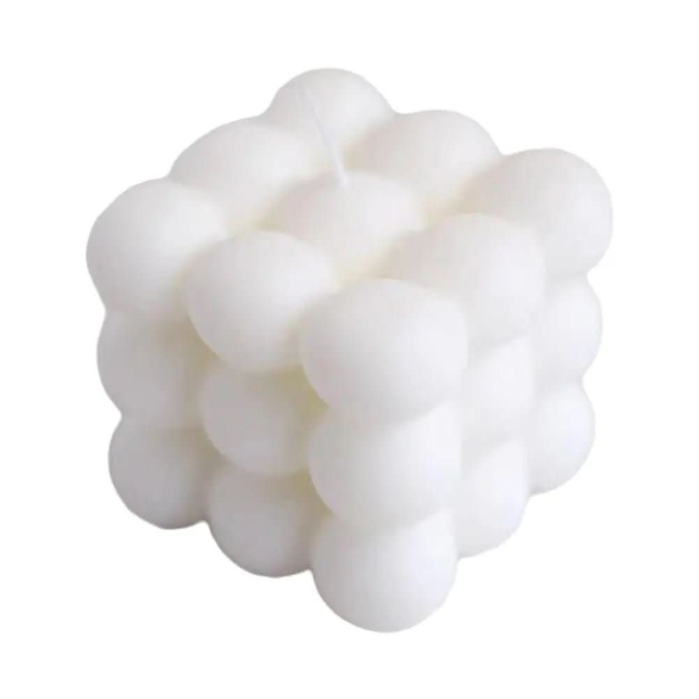 Scented candle in cube shape for stylish decoration