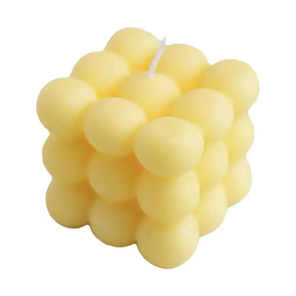 Scented candle in cube shape for stylish decoration