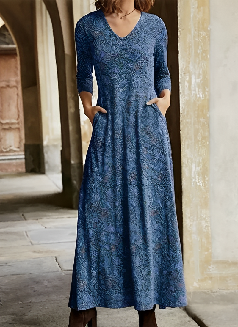 Sylis long with retro pattern