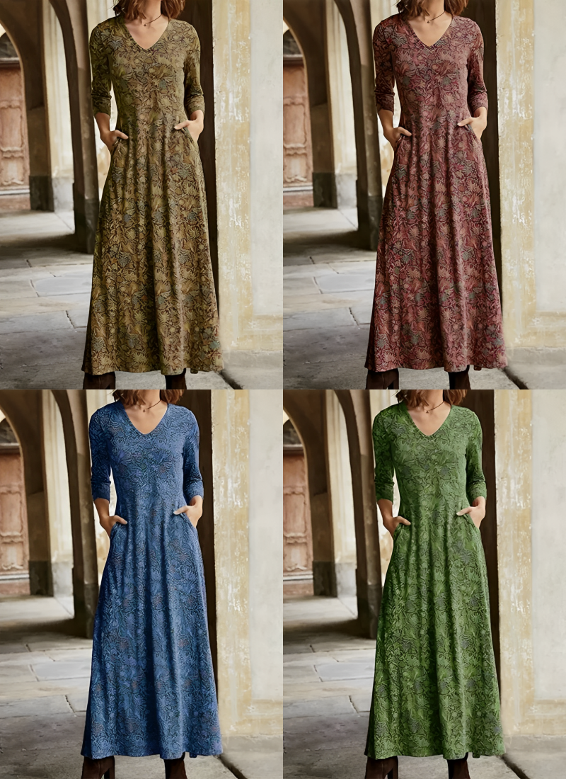 Sylis long with retro pattern