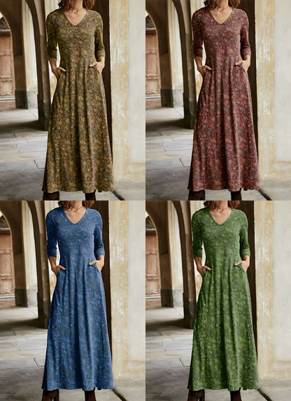 Sylis long with retro pattern