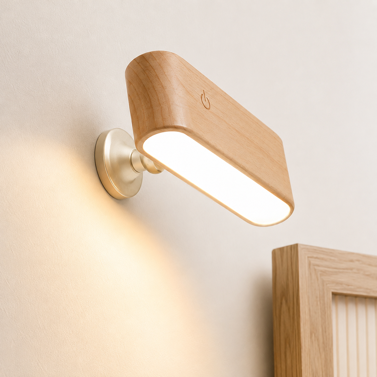 Walnut-Finish Magnetic LED Desk Task Lamp