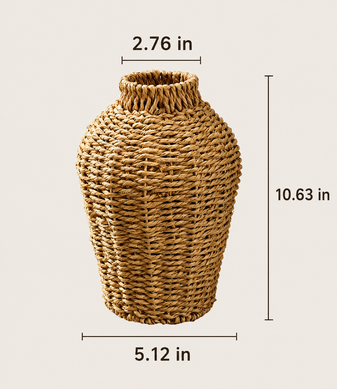 Handwoven Seagrass Decorative Vase Basket