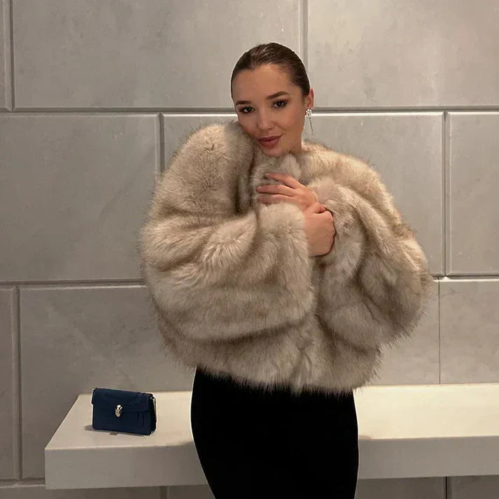 Sylis-Mode | elegant padded jacket made of fur