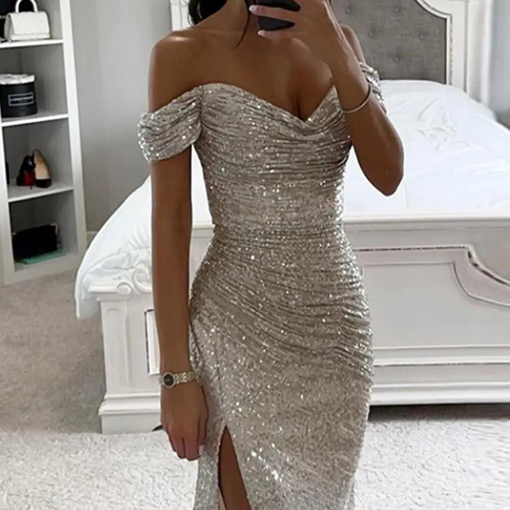 Sylis | Elegant V neck evening dress