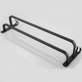Wall-mounted bathroom shelf made of aluminum with 3 cross bars