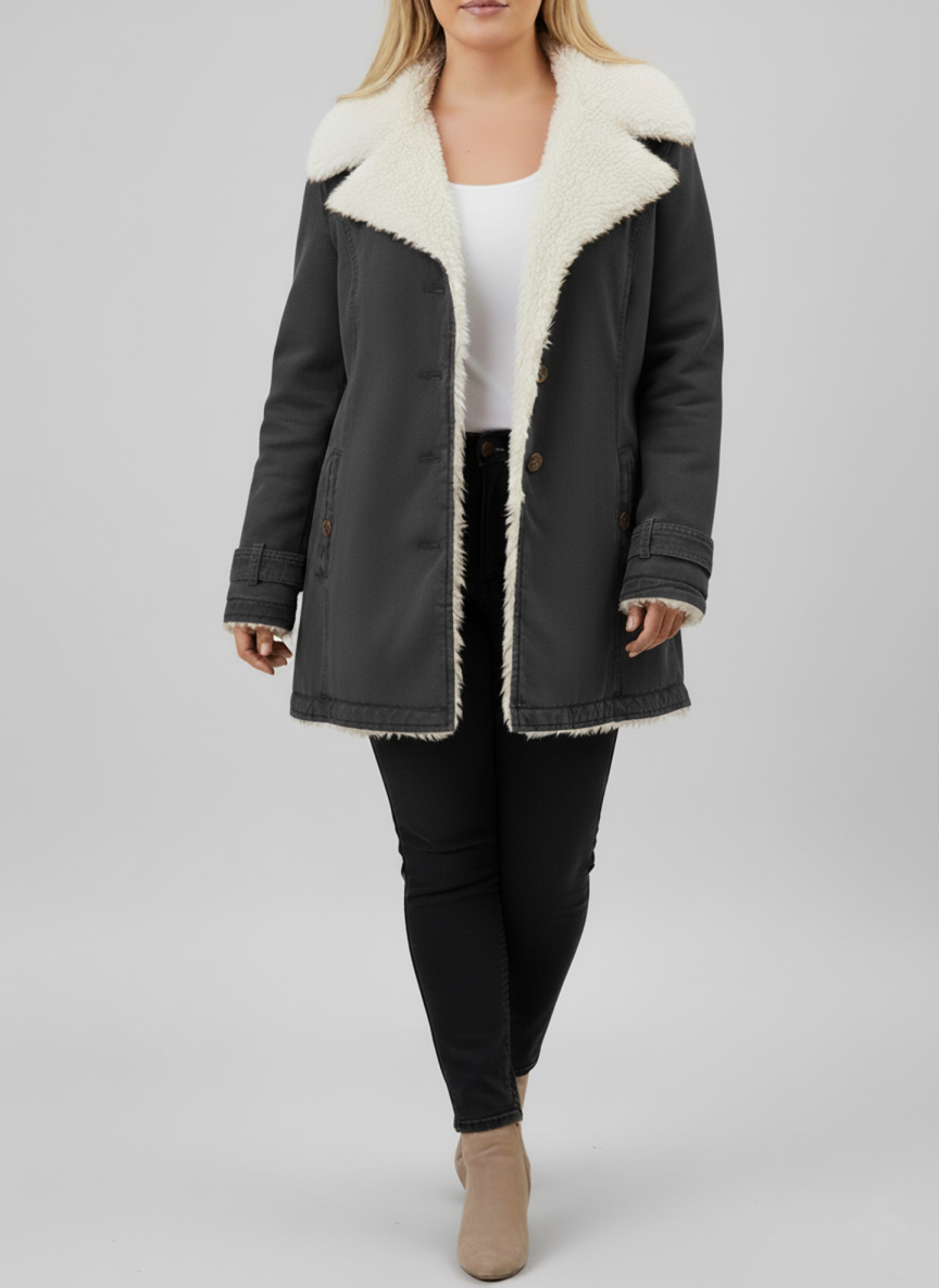 Sylis Warm Sherpa-Lining Winter Jacket | Plus Sizes