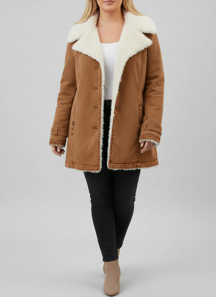 Sylis Warm Sherpa-Lining Winter Jacket | Plus Sizes