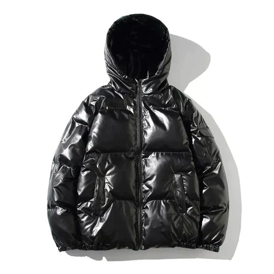 Sylis-Mode - Windproof metallic winter puffer jacket