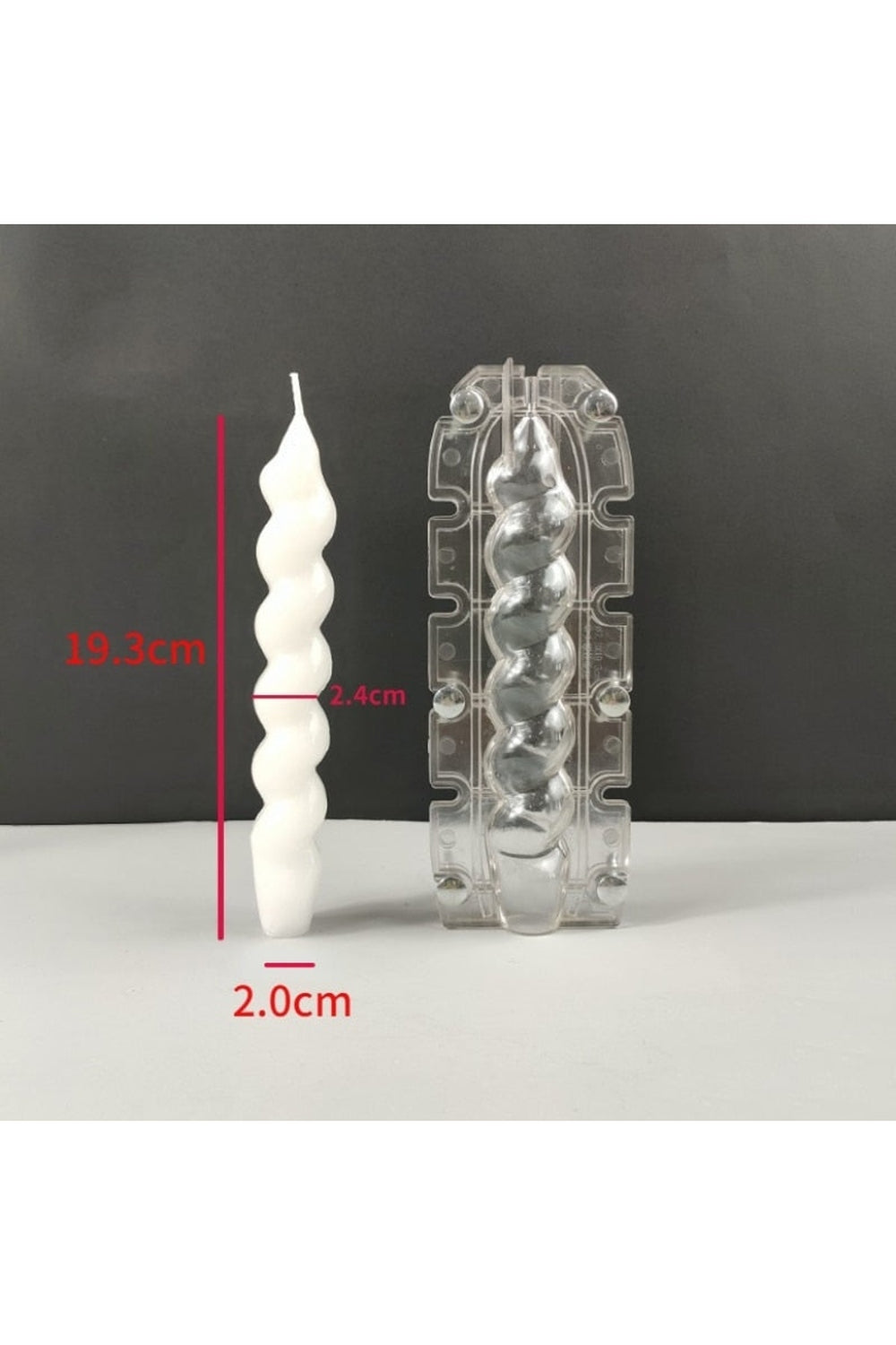 striped column candle shape