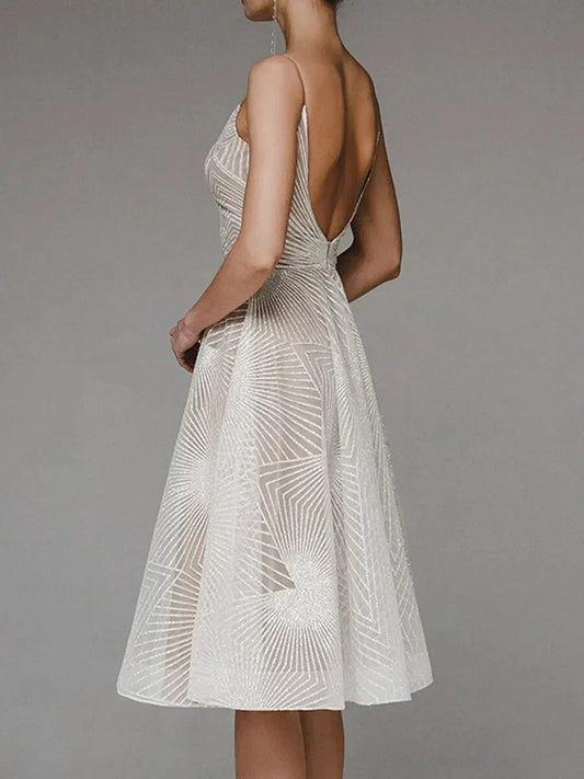 Sylis-Mode | Elegant Midi Dress For Occasions During The Day And Evening