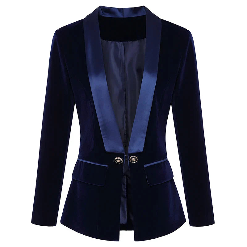 Sylis | Satin velvet blazer