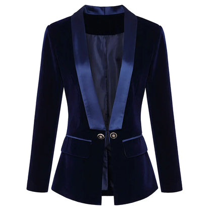 Sylis | Satin velvet blazer
