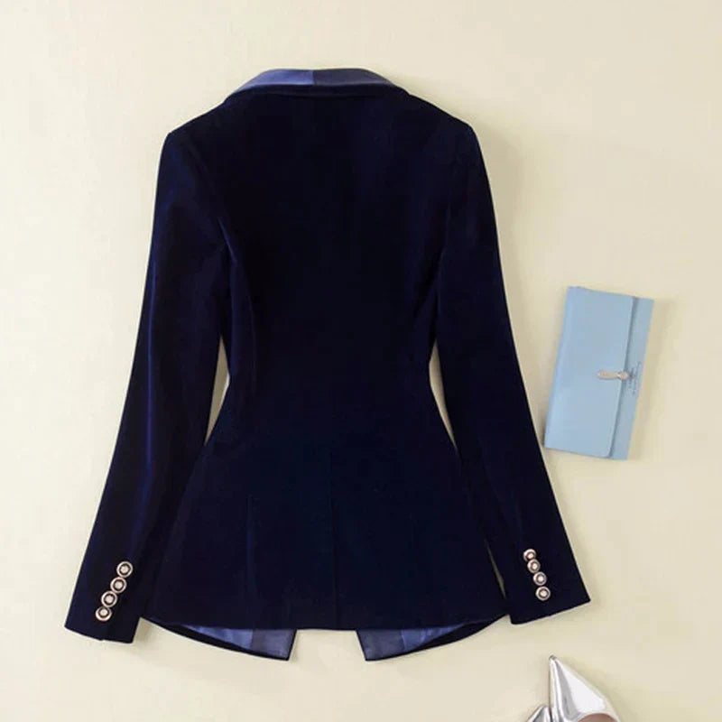 Sylis | Satin velvet blazer