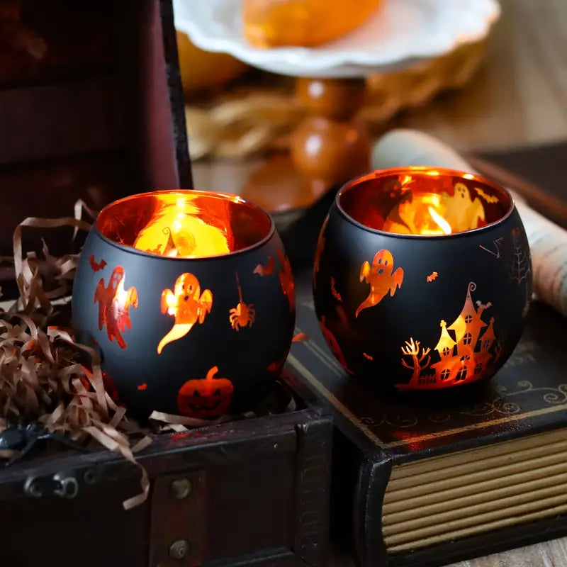 Halloween Candle Holder Set | Decorative Table Decoration