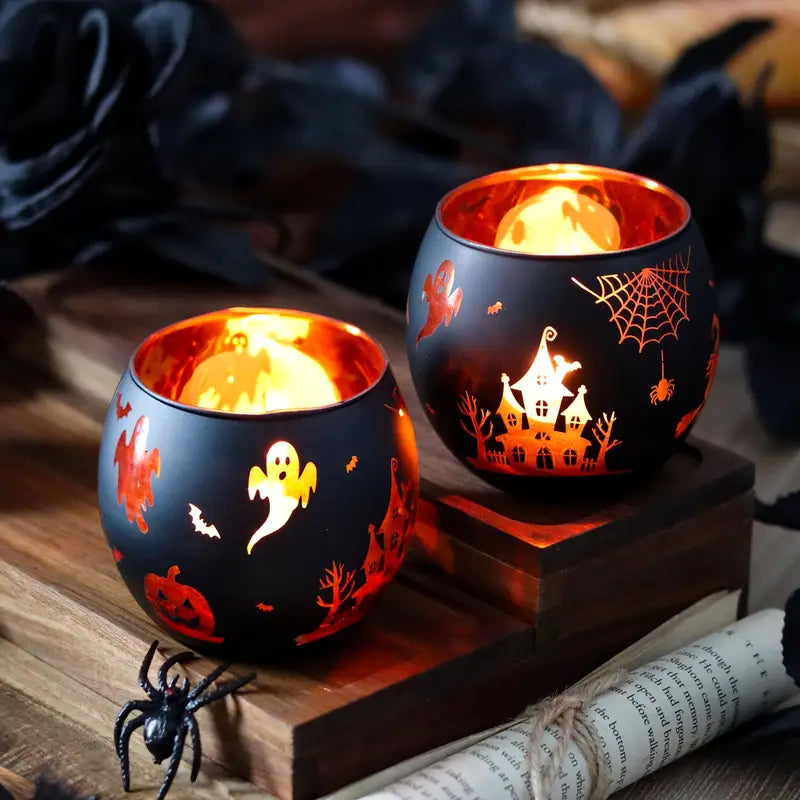 Halloween Candle Holder Set | Decorative Table Decoration