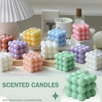 Handmade Soy Wax Cube Candle, Decorative & Fragrant