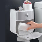 Toilet paper holder wall mounted paper shelf storage box toilet tissue dispenser