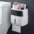 Toilet paper holder wall mounted paper shelf storage box toilet tissue dispenser
