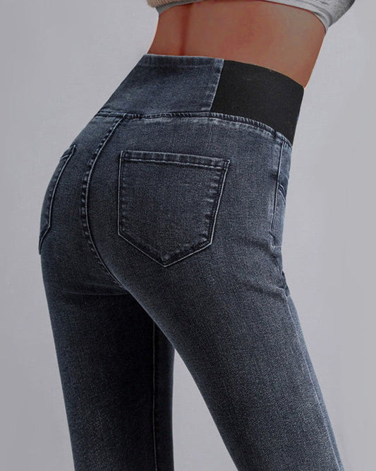 Sylis-Mode - Comfortable Winter Thermal Warm Fleece Lined Leggings with High Waist Cut for Women