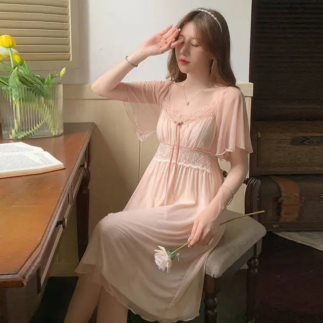 Sylis | Summer floral lace nightgown