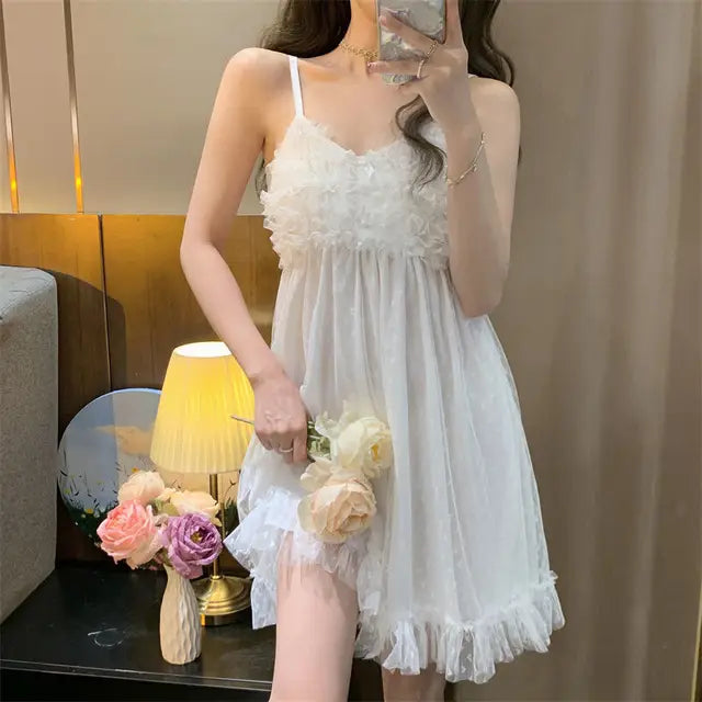 Sylis | Summer floral lace nightgown