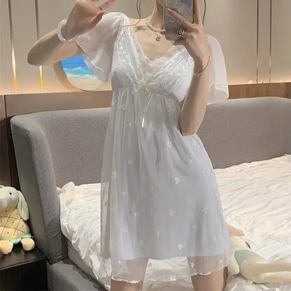 Sylis | Summer floral lace nightgown
