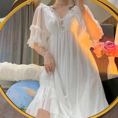 Sylis | Summer floral lace nightgown