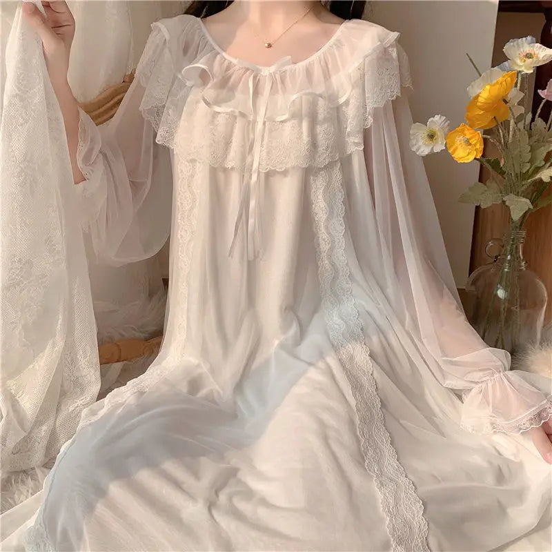 Sylis | Summer floral lace nightgown