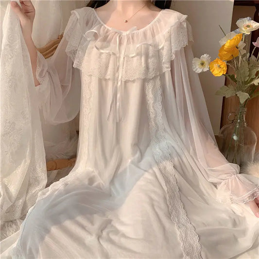 Sylis | Summer floral lace nightgown