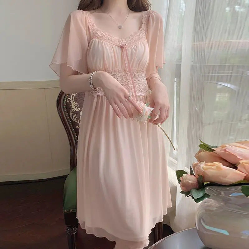 Sylis | Summer floral lace nightgown