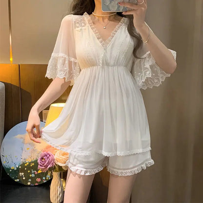 Sylis | Summer floral lace nightgown
