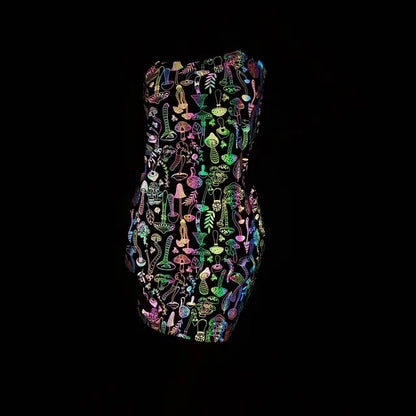 Sylis | Glow party dress with phosphorescent effect