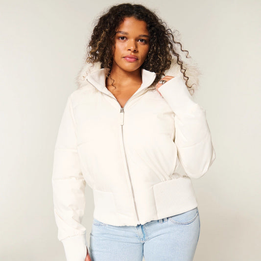 Sylis Quilted Winter Jacket with Detachable Hood and Elastic Cuffs Heidi Fashion