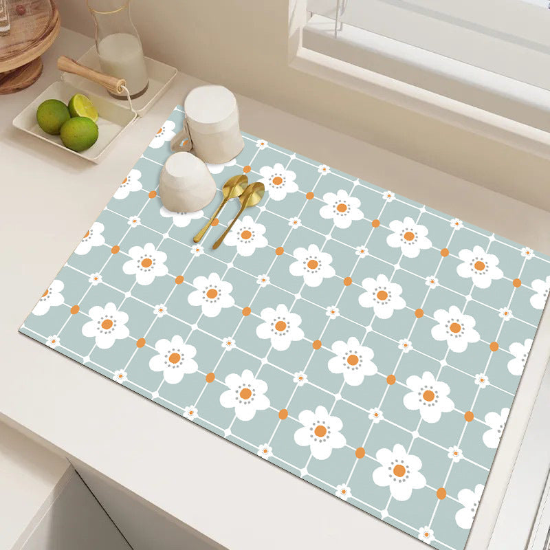 Playful Textured Kitchen Mat