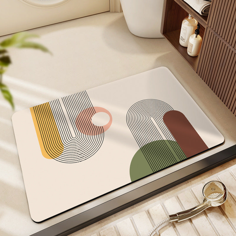 Geometric Patterned Anti-Fatigue Bath Mat
