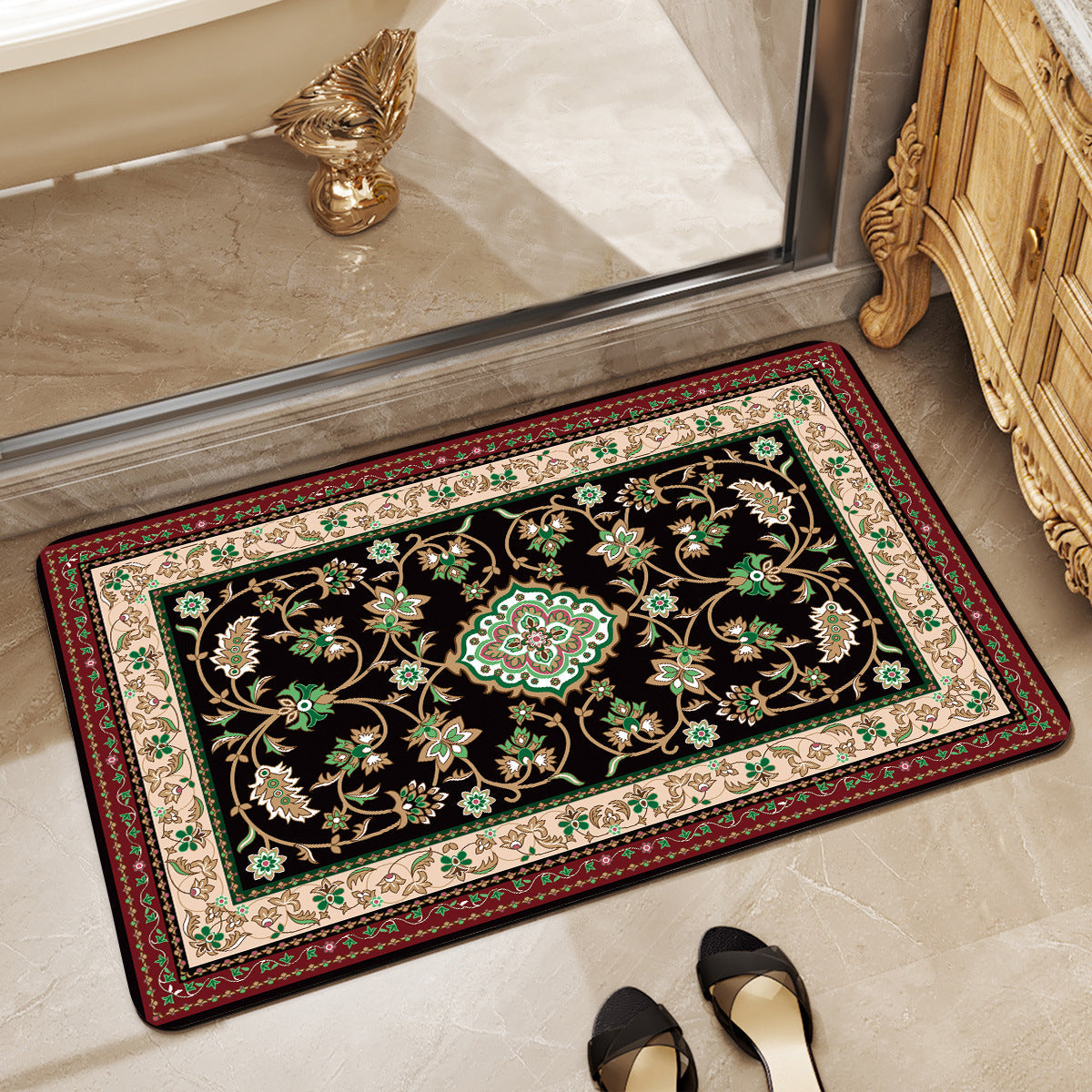 Luxurious Vintage-Inspired Floor Mat