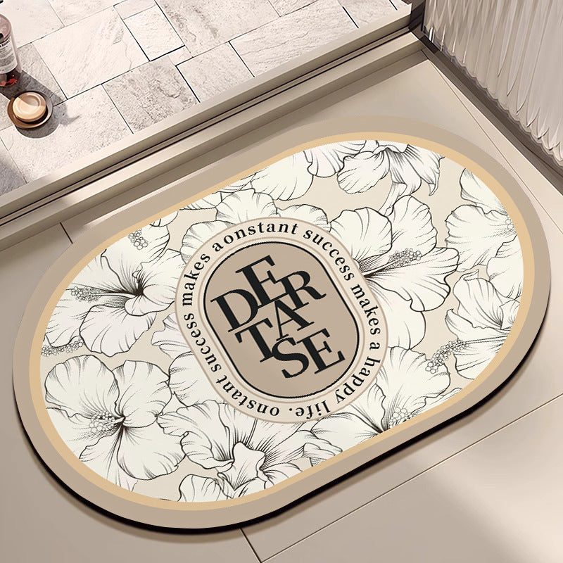 Floral Patterned Bath Mat