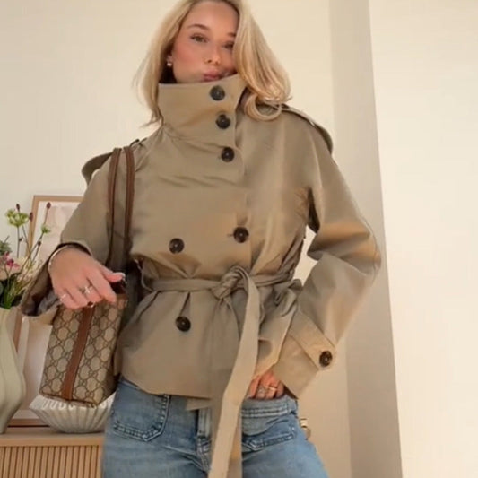 Sylis Fashionable Trench Coat with Tailored Cut and Practical Pockets Heidi Fashion