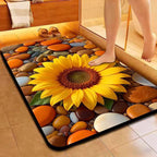 Decorative Floral Pattern Bath Mat