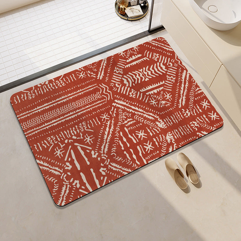 Stylish Geometric Pattern Bathroom Mat