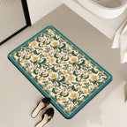 Vintage Floral Pattern Bath Mat