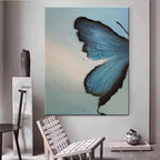 Textured Butterfly-Inspired Canvas Artwork