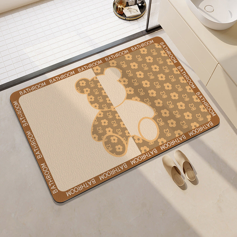 Playful Citrus-Themed Bath Mat
