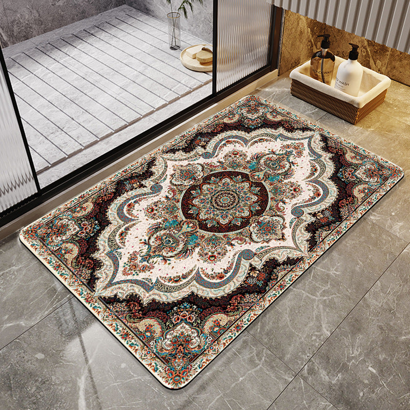 Floral Art Bathroom Mat